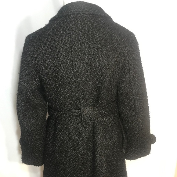 Black Pea coat with belt - Picture 2 of 10